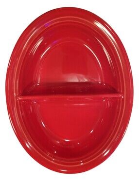 Fiesta Scarlet Divided Oval Serving Bowl 40 oz Fiestaware